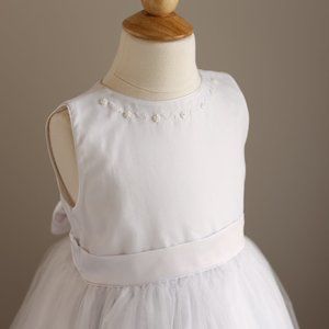 Strasburg Dress White Organza Flower Girl Special Occasion Size 7 NWT